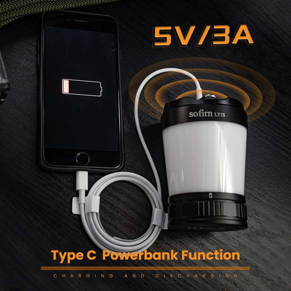 Rechargeable LED Camping Lantern with Powerbank Function, IPX8 Waterproof W654