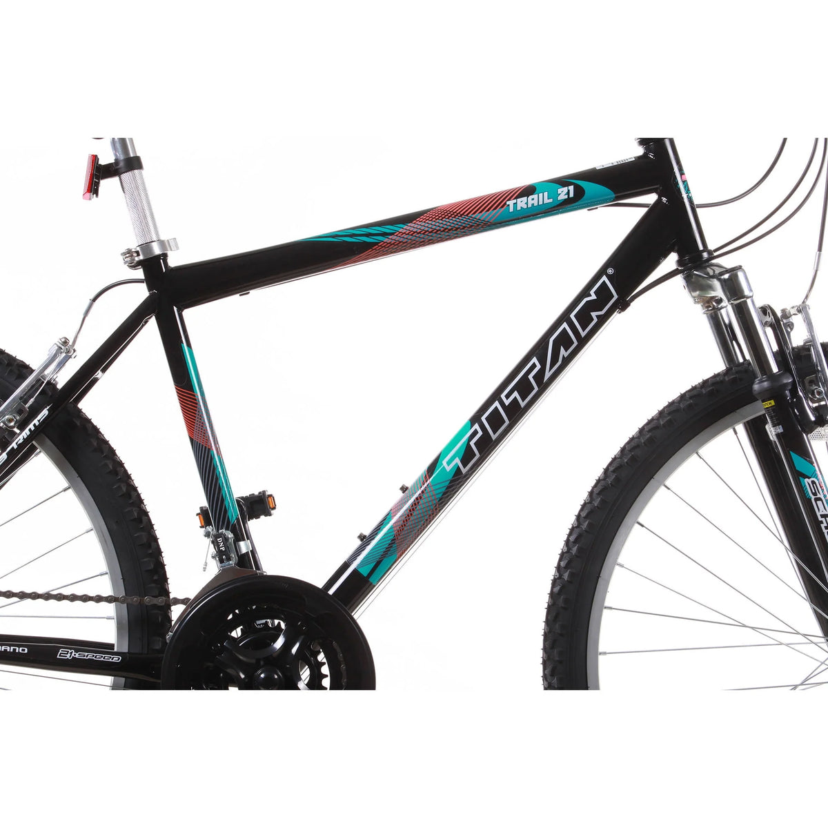 Black 21-Speed Suspension Mountain Bike T3022