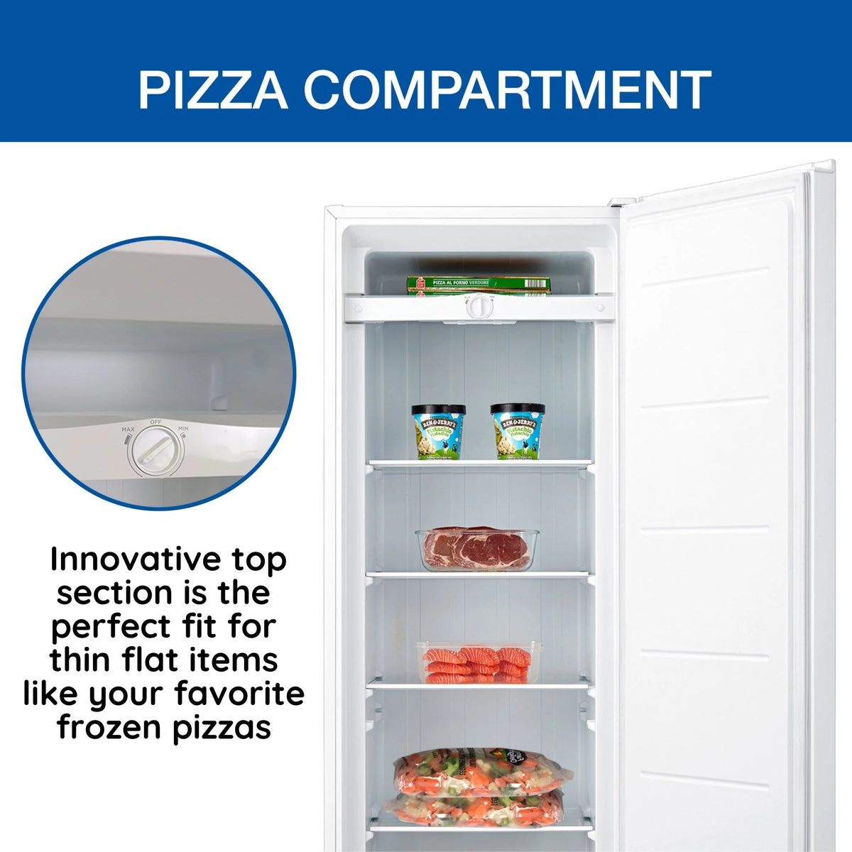 White 7.0 cu ft Upright Freezer E41122