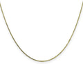 Solid 10k Yellow Gold 0.9mm Box Chain - 18" Q3033