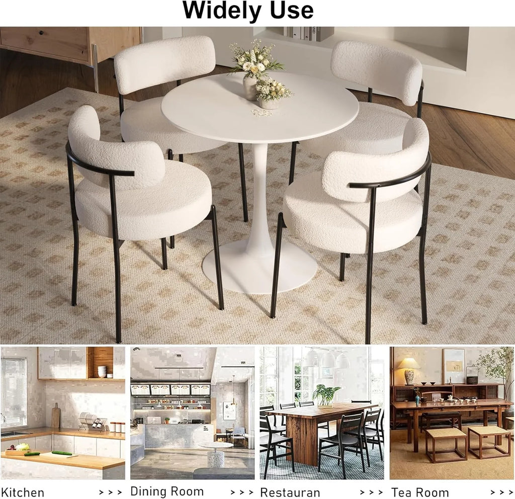 Round Dining Table Set for 2, 3 Pieces White Z700095