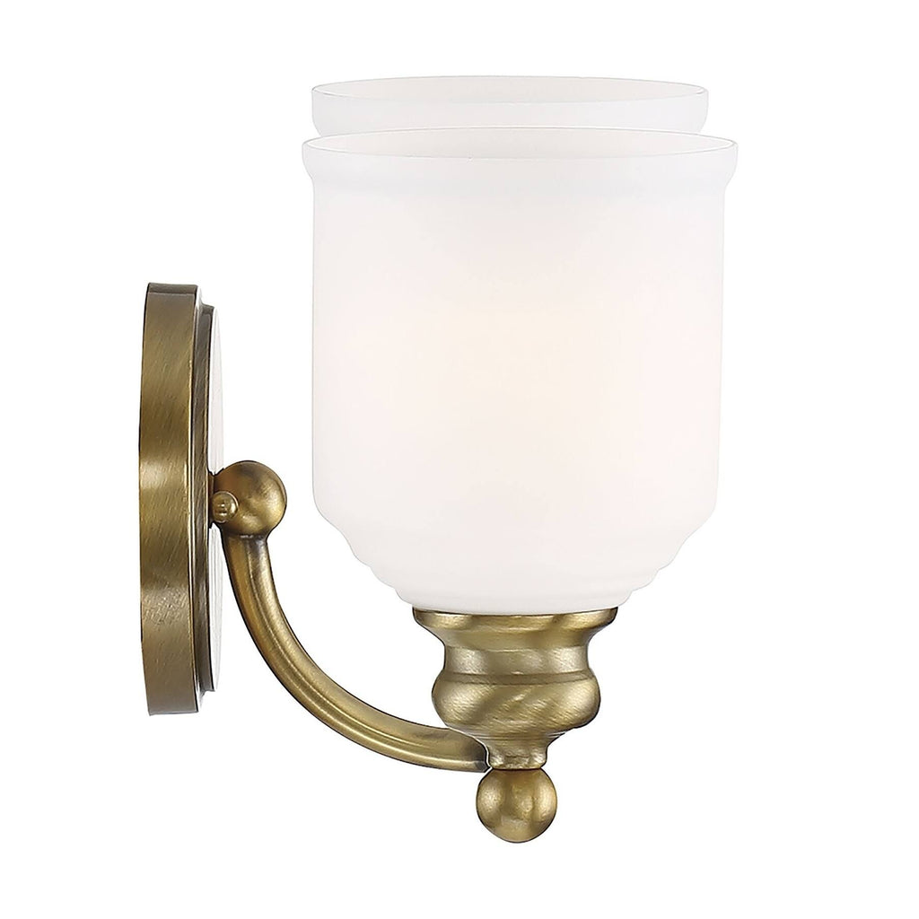 2 Light Warm Brass Bath Light S653397