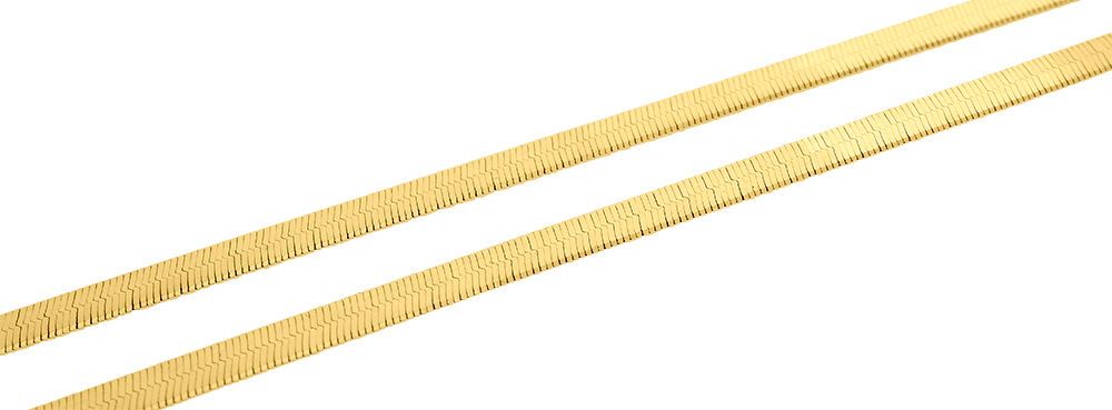10K Yellow Gold Silky Herringbone Chain Necklace, 20 Inches U902203