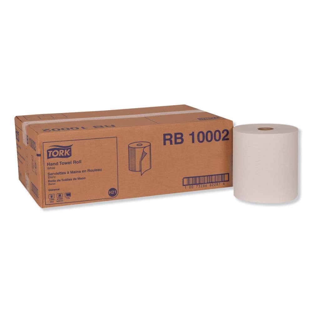 1-Ply White Hardwound Roll Towel, 6/Carton R854