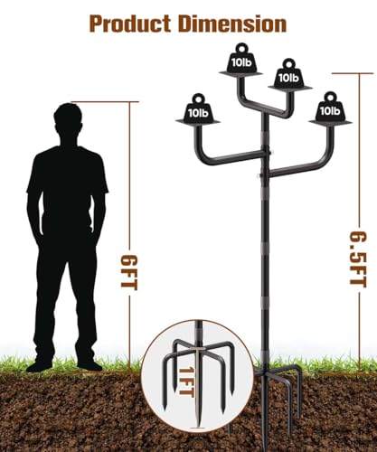 90inch Adjustable Bird House Pole with 3 Holders A91919