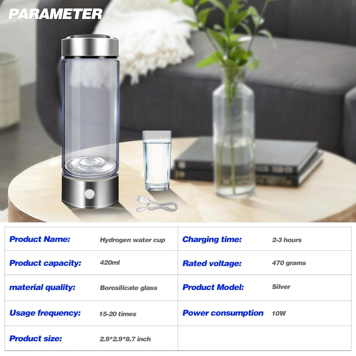 Portable Hydrogen Water Generator Alkaline Maker L570538