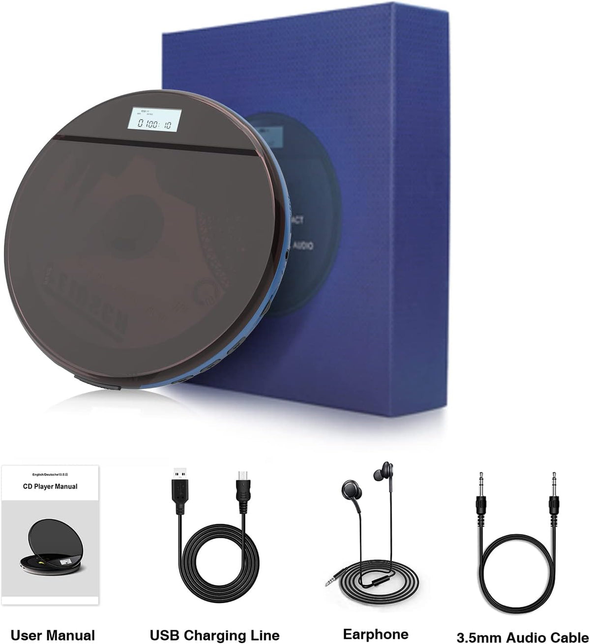 Portable CD Player with Headphones V98613