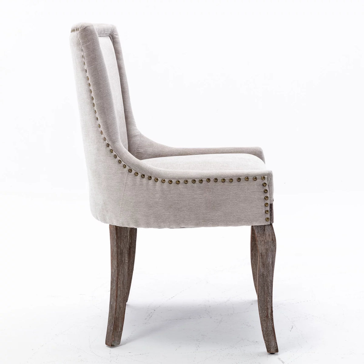 Beige Fabric Dining Chair Set of 2 H438