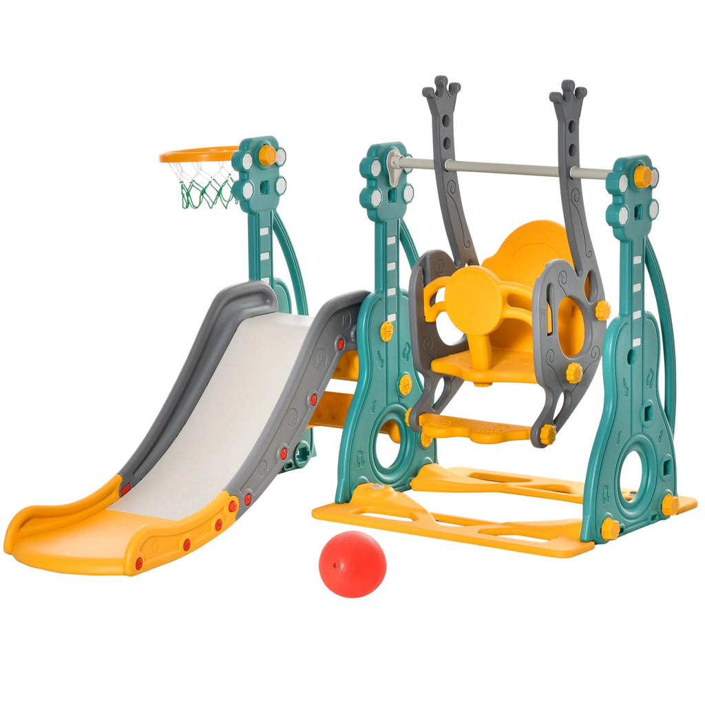 3 in 1 Toddler Swing and Slide Set with Climber L883815