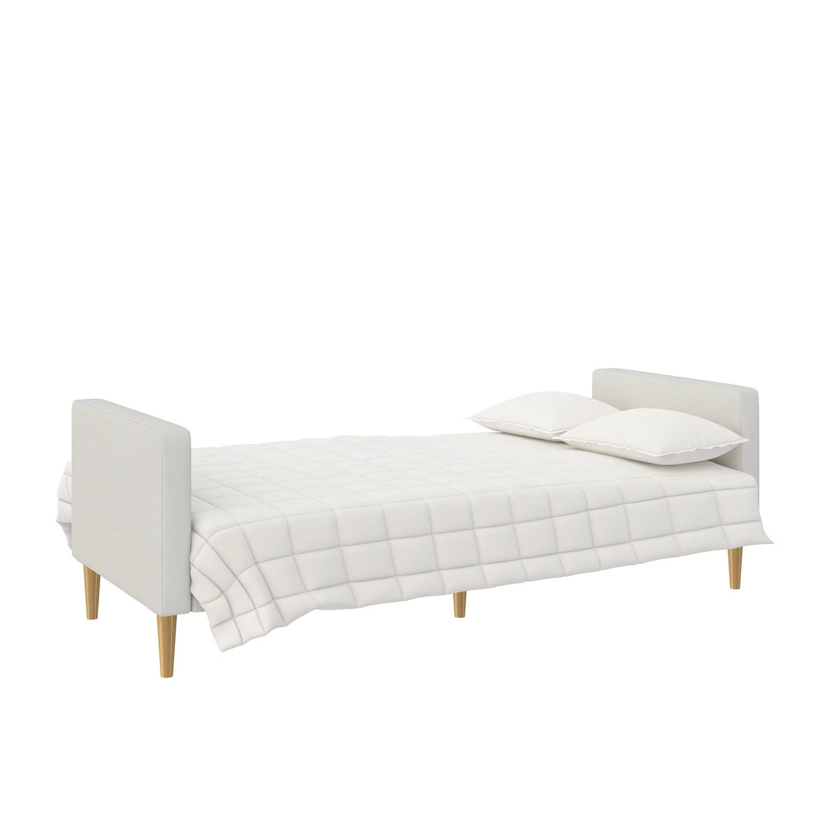 Light Gray Linen Futon Sofa Bed W92138