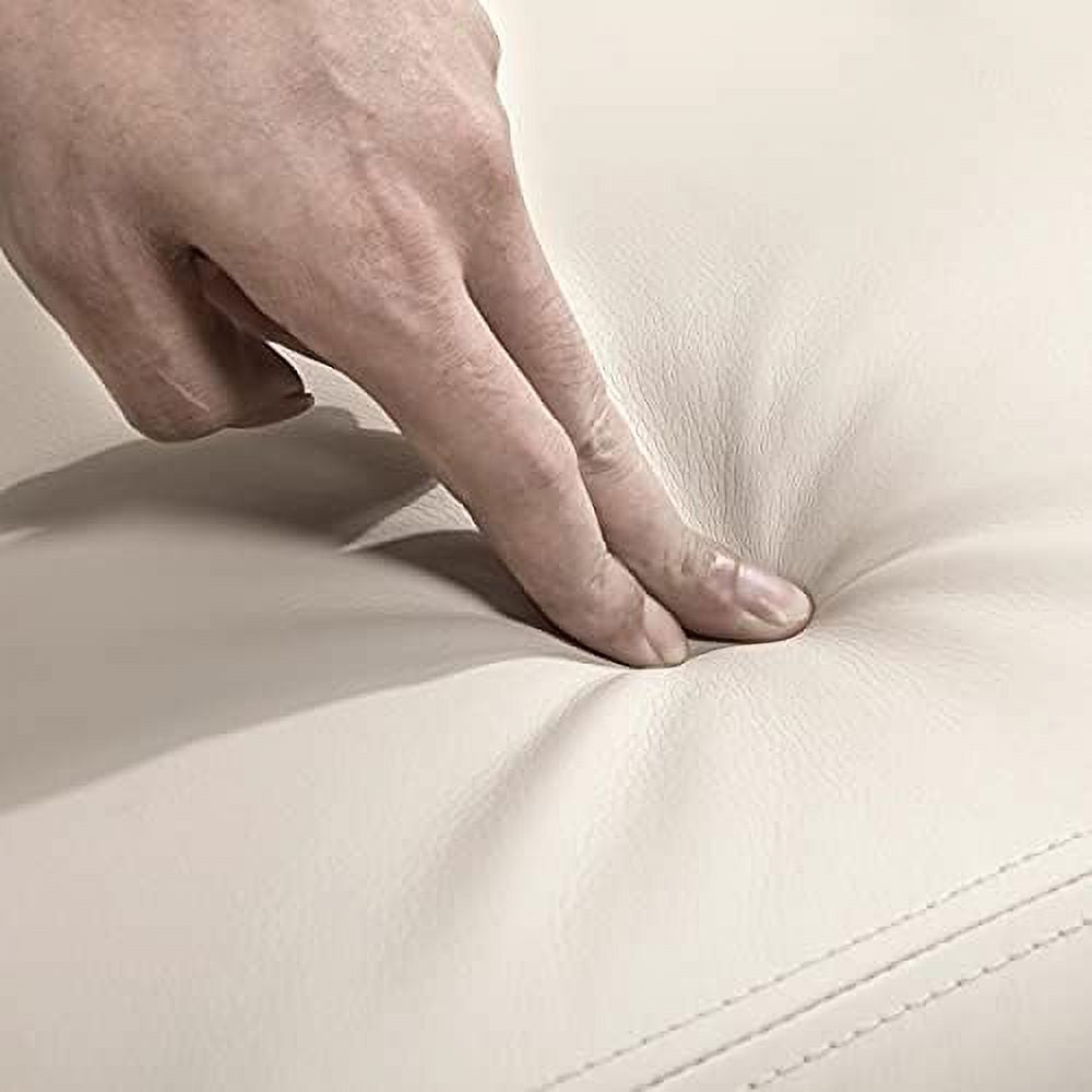Beige PU Leather Reclining Single Sofa V88169