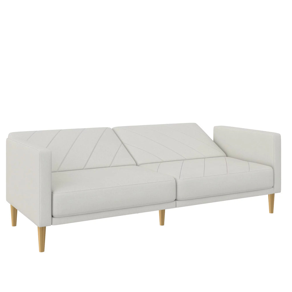 Light Gray Linen Futon Sofa Bed W92138