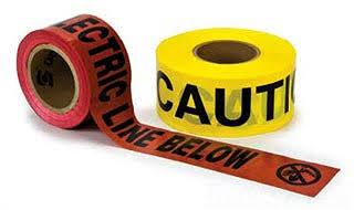 Yellow Buried Barricade Tape, 3 in x 300 ft C71425
