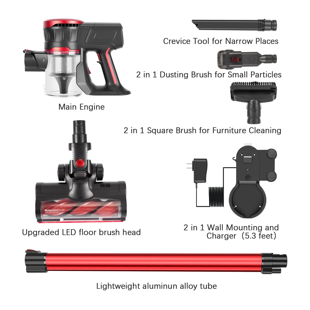 Cordless 2-in-1 Lightweight Stick Vacuum Cleaner U136
