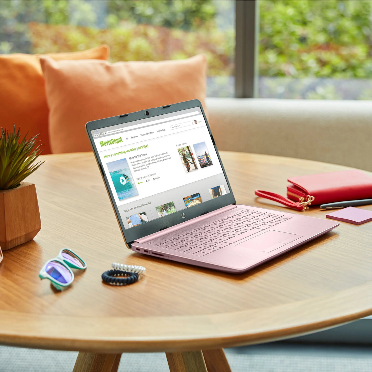 14 inch Laptop Intel Processor 4GB RAM 64GB eMMC Pink P4236
