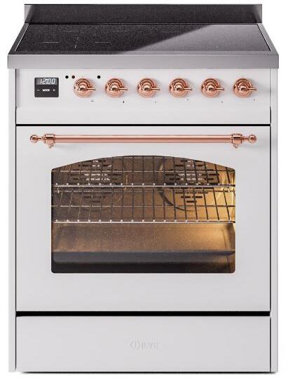 White Induction Range with Electric Oven S17646