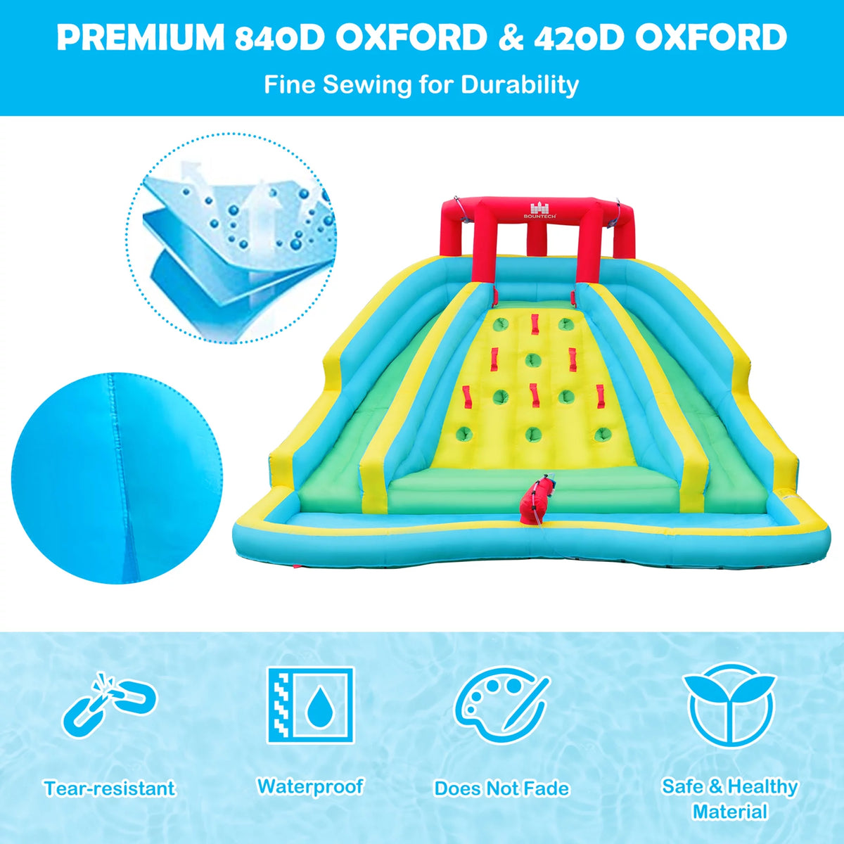 Inflatable Bouncy Splash Pool Climbing Wall O371