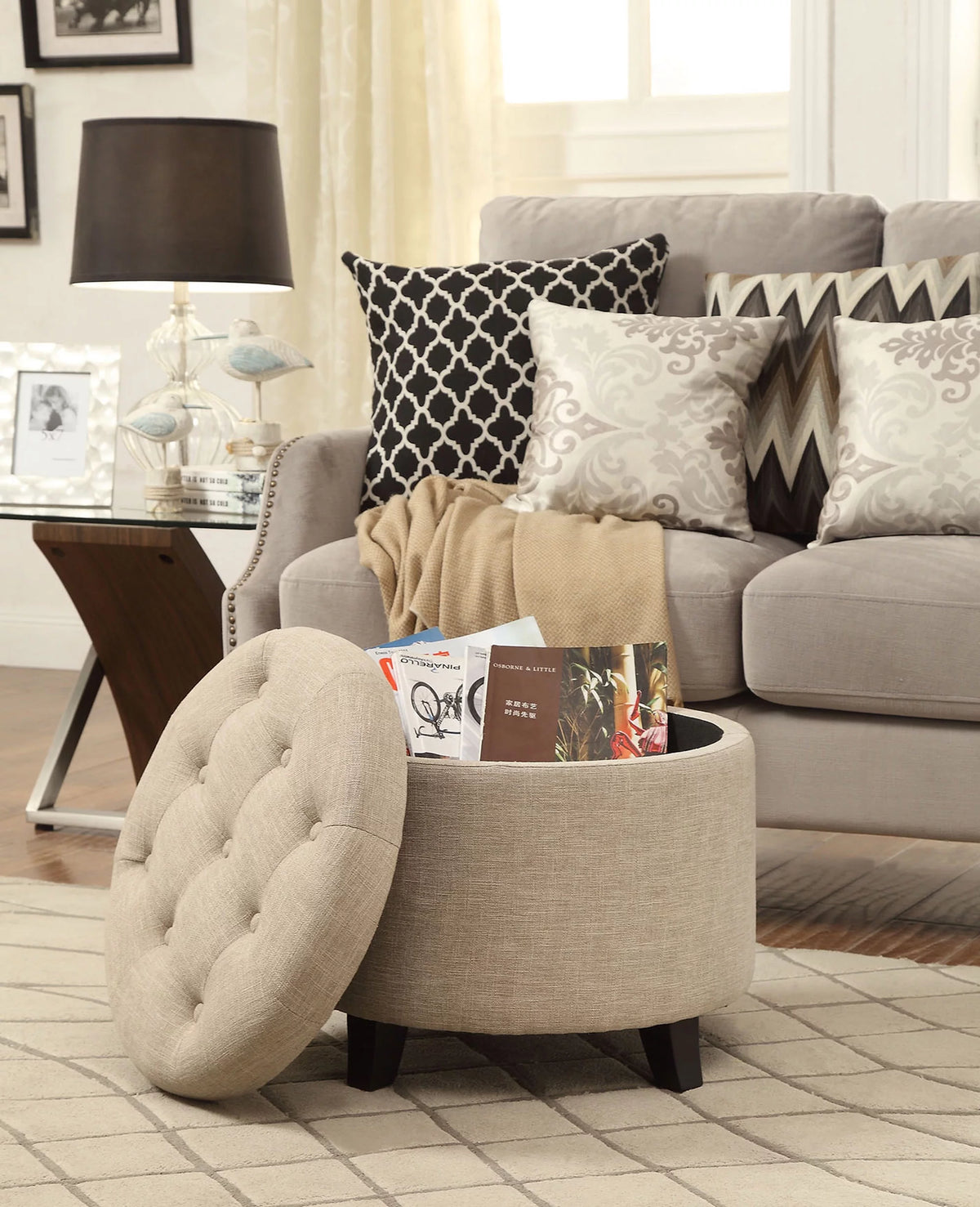 Round Ottoman O8733