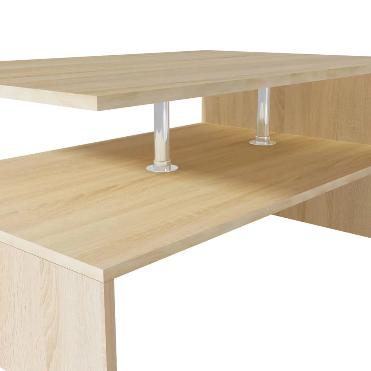 Oak Coffee Table with Storage Shelf U902