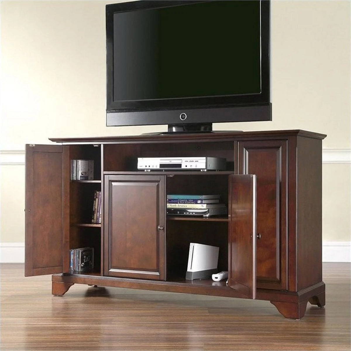 Mahogany Wood TV Stand F5923