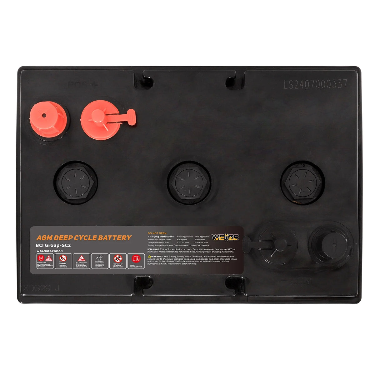 6V 210ah Deep Cycle AGM Battery Q2942