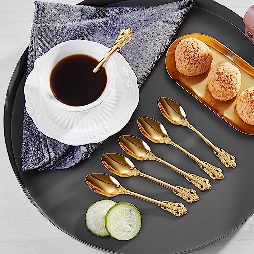 6 Pieces 5.1-Inch Stainless Steel Espresso Spoons Set A8103