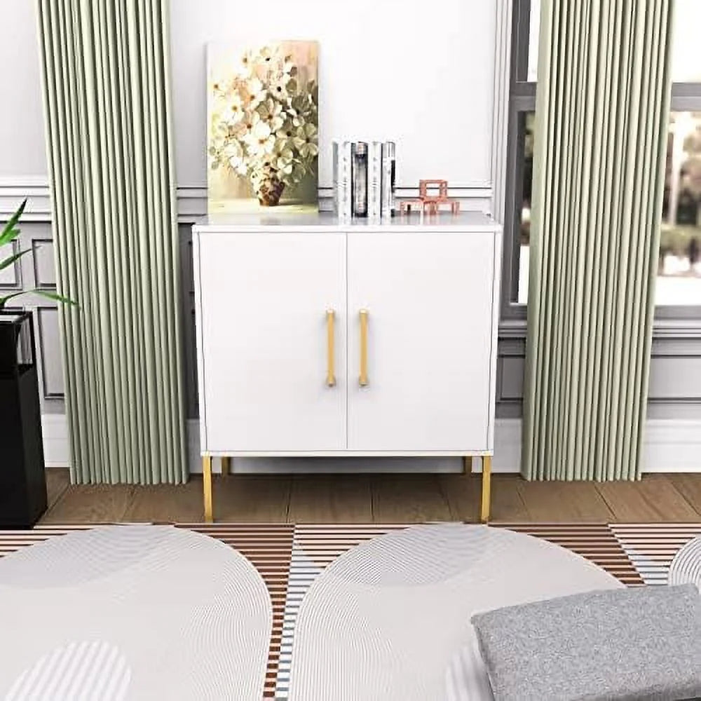 White Free Standing Cabinet with Doors U705472