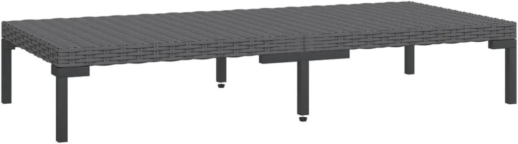 12 Piece Patio Lounge Set with Cushions Poly Rattan Dark Gray H357