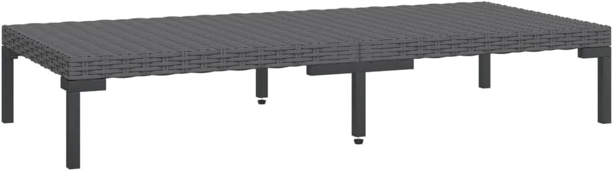 12 Piece Patio Lounge Set with Cushions Poly Rattan Dark Gray H357
