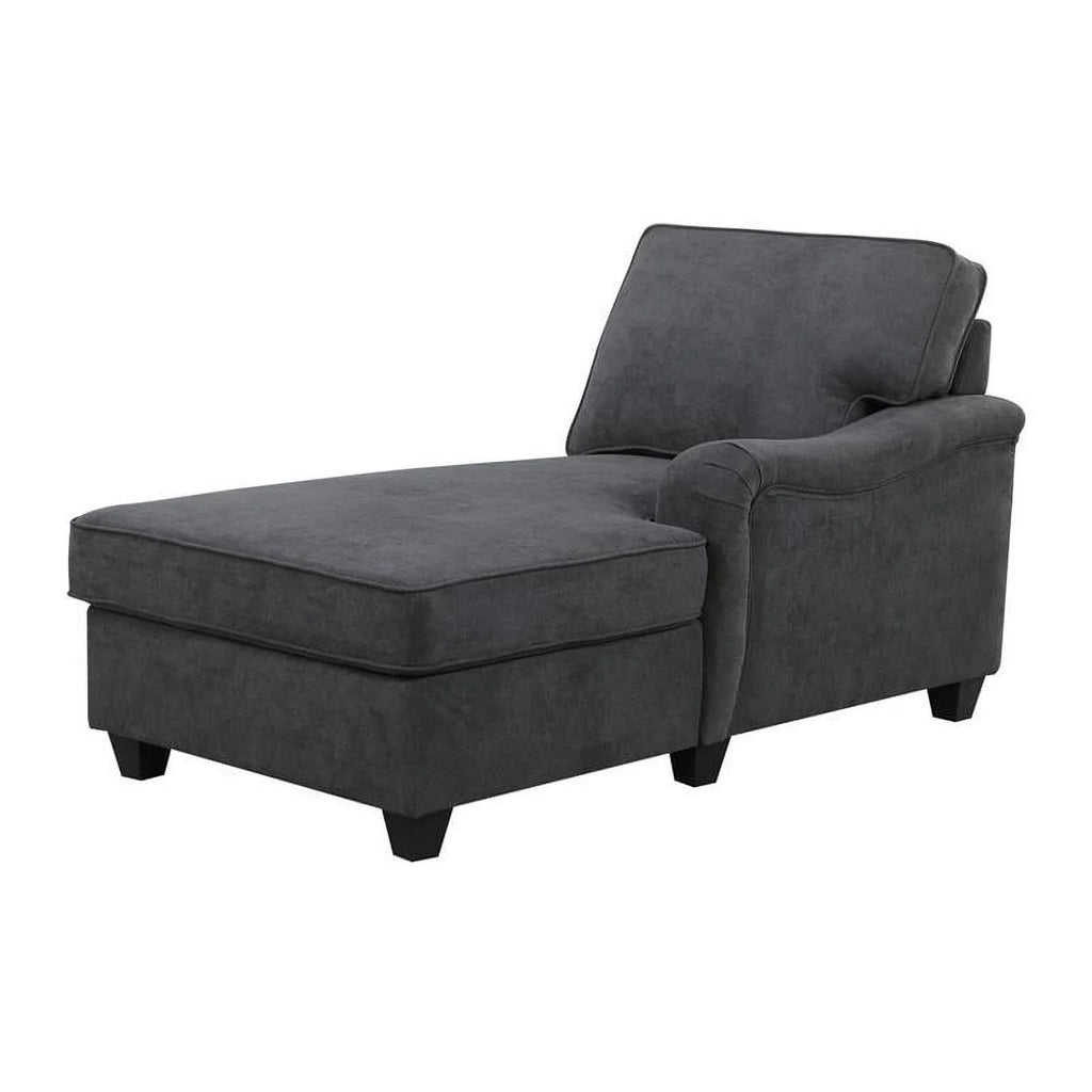 Dark Gray Woven Fabric 8Pc Modular Sectional Sofa with Ottoman V7570
