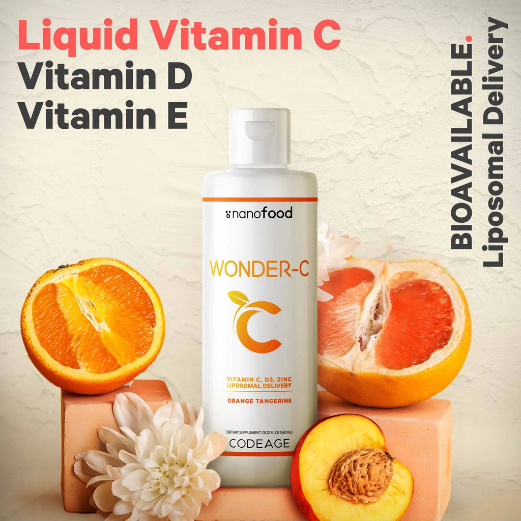 15.22 fl oz Liquid Vitamin C 1000mg with Zinc, Vitamin D E, Quercetin, Echinacea C162
