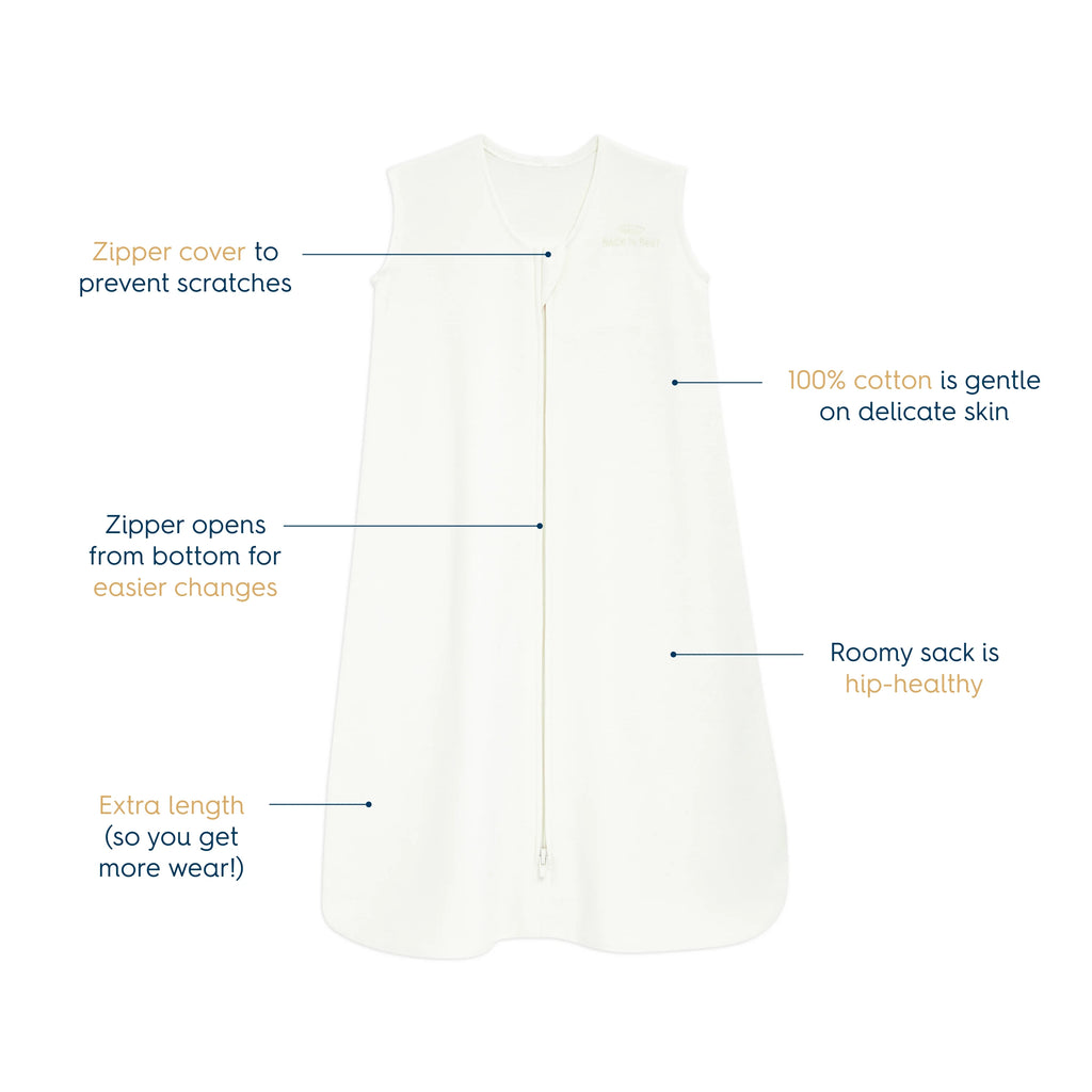100% Cotton Wearable Blanket, Cream, Small K7679