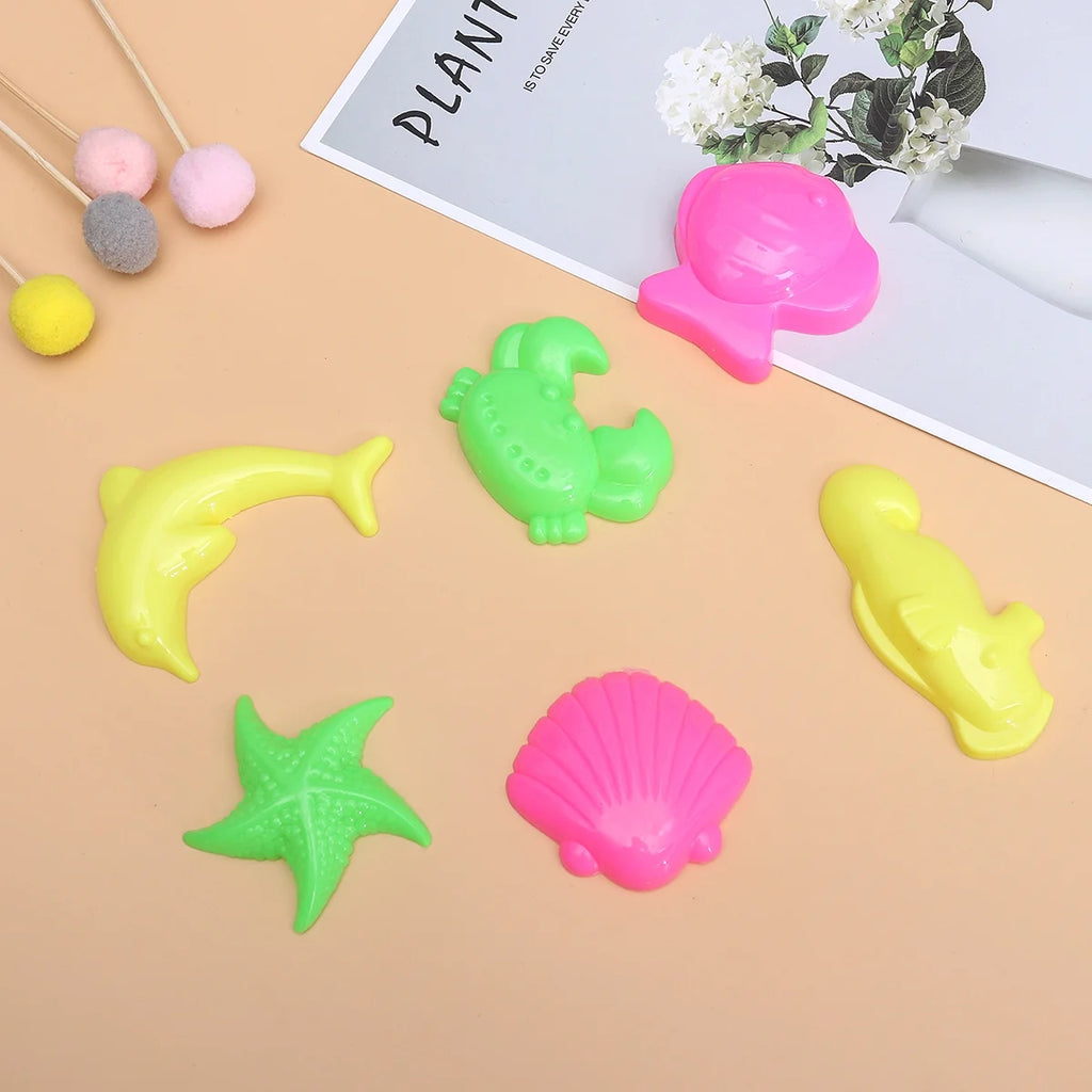 6pcs Beach Sand Toys Set Sand Tray Molds T296208