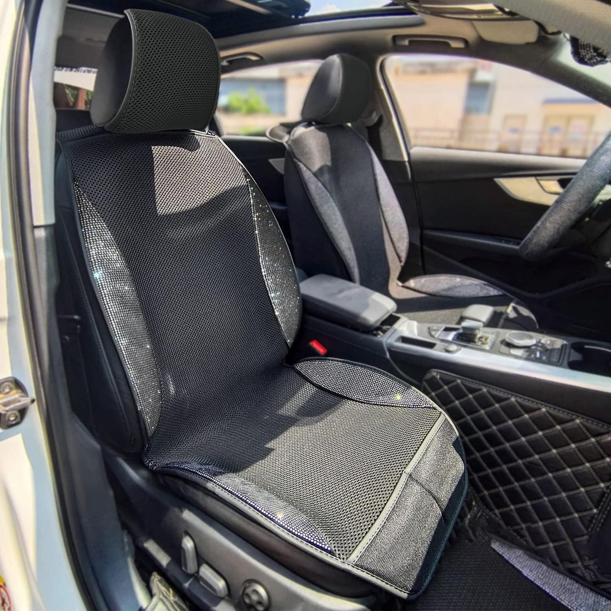 Ice Silk Front Car Seat Covers with Backrest R543
