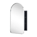 Chrome Arched Recessed Medicine Cabinet with Mirror 16x28.3'' Y617