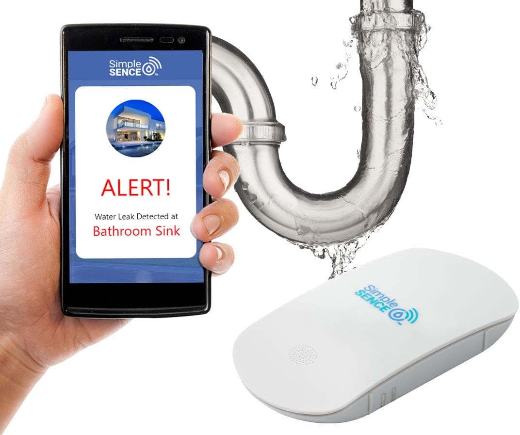 Smart WiFi Water Leak and Freeze Detector with Audible Alarm (1 Pack) K6402