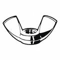 Wing Nut, steel, pk725 Z5124