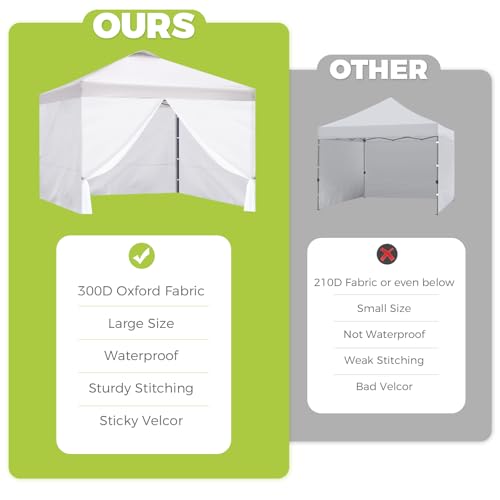 10x10 Pop Up Canopy Sidewalls 300D Waterproof W77784