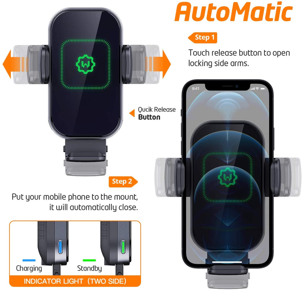 15W Qi Wireless Car Charger Phone Holder I971