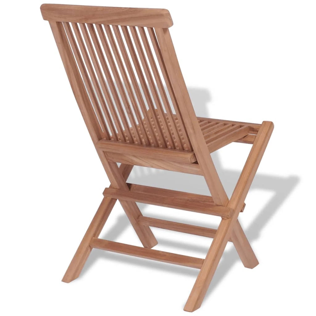 4 Piece Folding Teak Wood Dining Chairs J804685