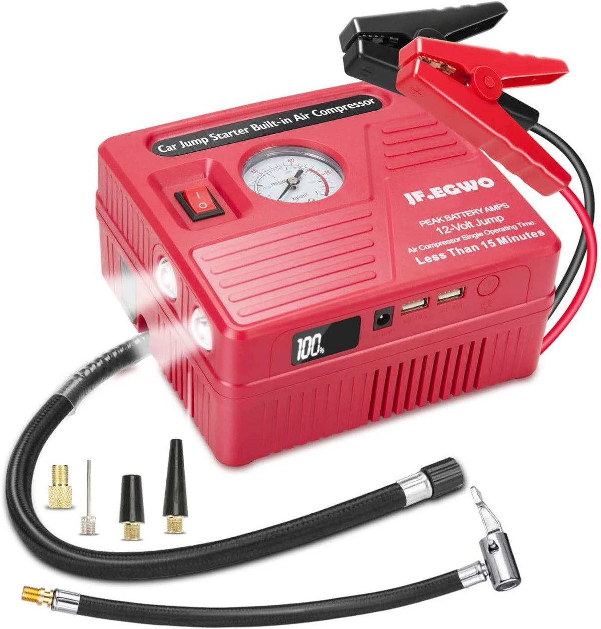 2000 AMP Jump Starter with Air Compressor W6445