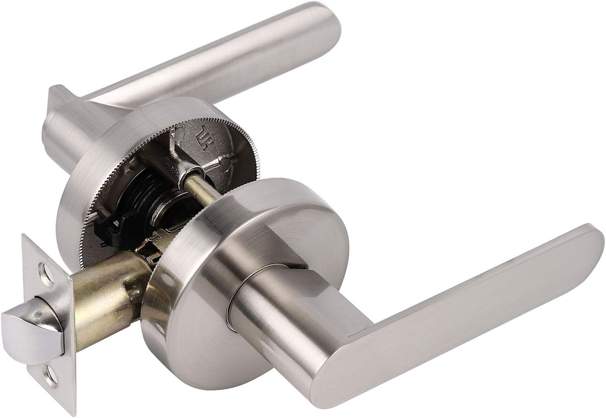 Satin Nickel Privacy Door Lever Interior Door Handles 5 Pack T462462