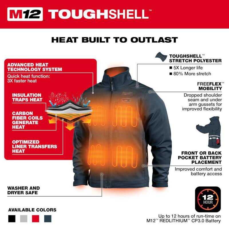 Navy Blue Heated Jacket F3085