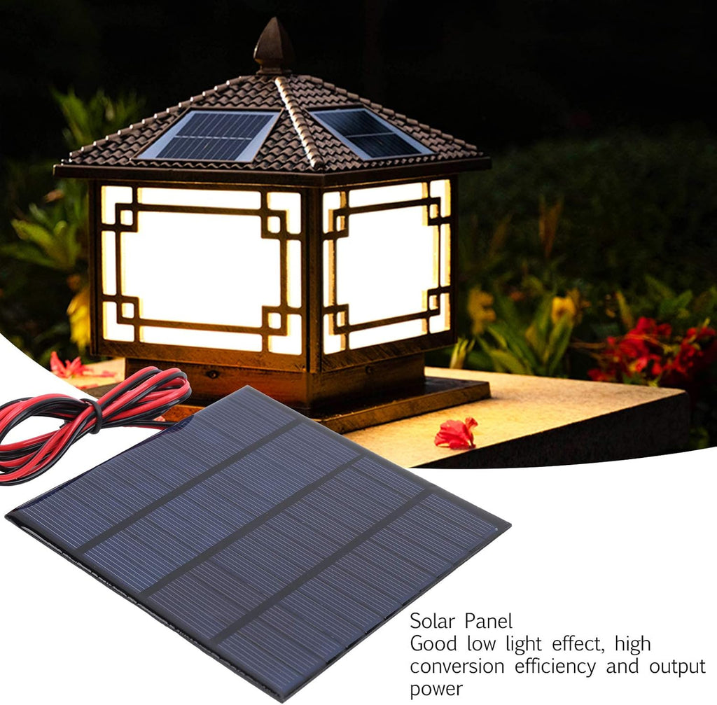 2Pcs DC 12V 150mA Solar Panel Mini Solar Battery Module with 1m Cable Polysilicon Solar Epoxy Cell Charger K110