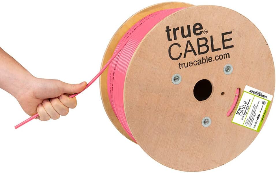 1000ft Blue 23AWG 4 Pair Solid Bare Copper Bulk Ethernet Cable G57607