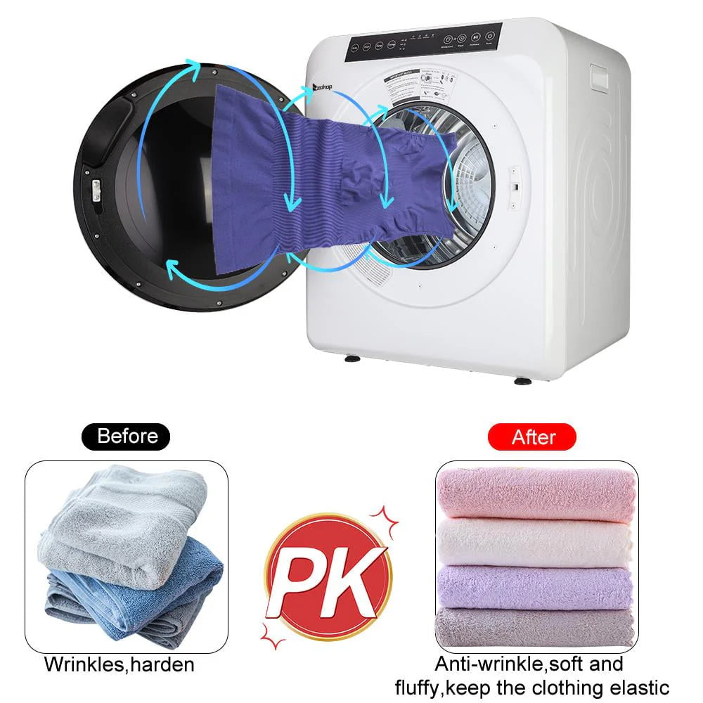 White 13lbs Capacity Stainless Steel Electric Clothes Dryer A414696