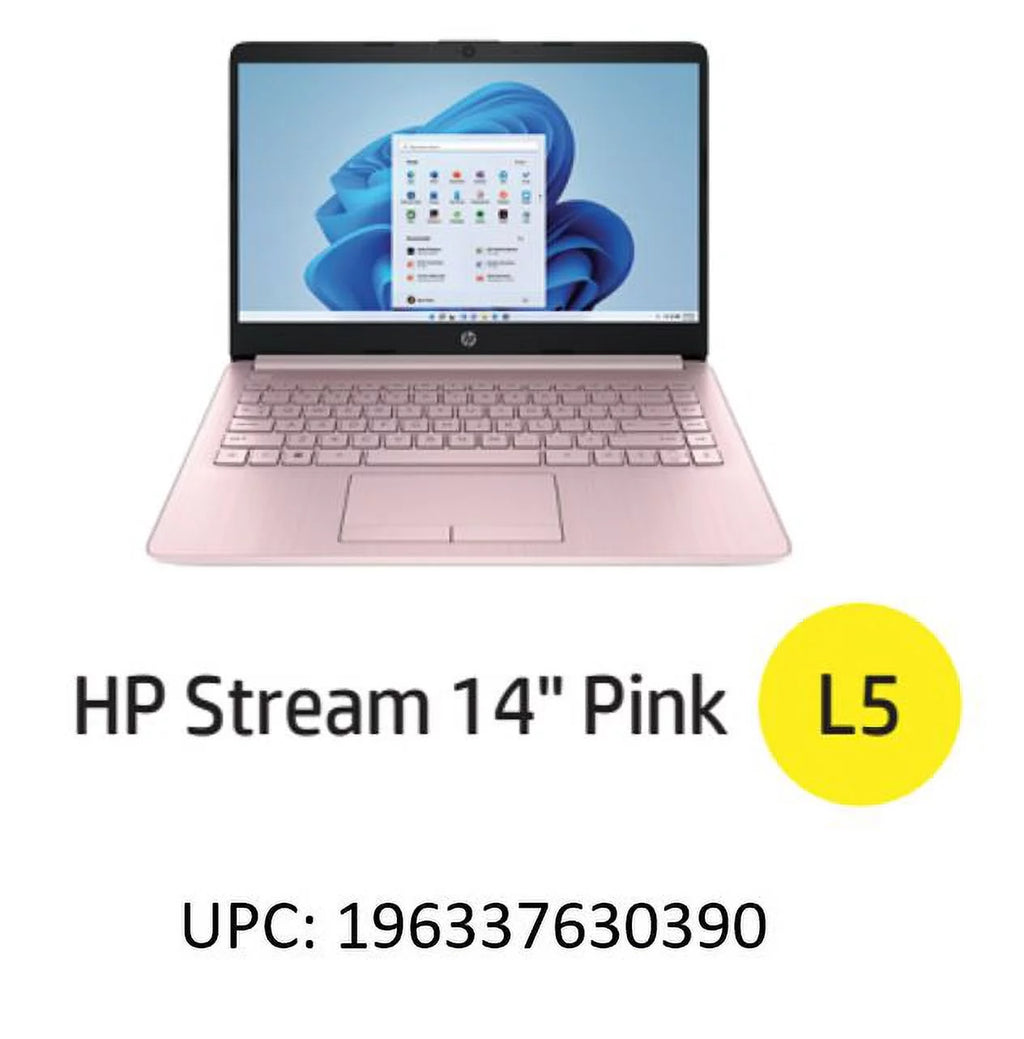14 inch Laptop Intel Processor 4GB RAM 64GB eMMC Pink P4236