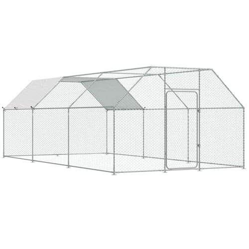 Extra Large Metal Chicken Coop Run with Cover X481
