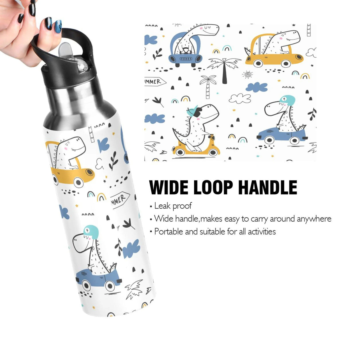 Stainless Steel Insulated Water Bottle with Straw Lid O232