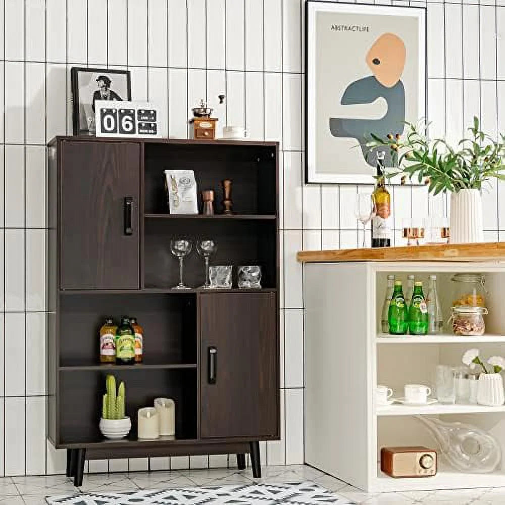 Cabinet with Legs 4-Tier Bookshelf E402